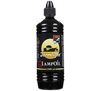 Farmlight Huile de Lampe - 1L Huile de Paraffine Pure - Sans Fumée & Sans Odeur - Pour Lampes à Huile, Torches de Jardin & Bougies Religieuses - Bouchon Sécurisé