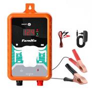FarmNix 12KV Clôture électrique, 4 Joules, 24KM Animaux | Électrificateur de clôture électrique, Haute Puissance, Protection Parfaite pour Vache, Cheval, Mouton, Chèvre, Sanglier