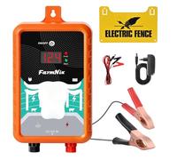 FarmNix 15KM Clôture électrique, 12KV 2 Joules, 15KM Animaux, Électrificateur de clôture électrique, Haute Puissance, Protection Parfaite pour Vache, Cheval, Mouton, Chèvre, Sanglier