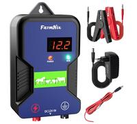 FarmNix ClôTure éLectrique Pour Animaux,15 KM ClôTure éLectrique de bétail de 2J 12KV, alimentation électrique de clôture de branchement pour la prévention de la faune, ferme, volaille, jardin