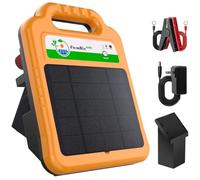 FarmNix Clôture électrique solaire pour animaux 16KM, 0,2 J / 8000 V, avec Batterie Lithium 10400 mAh et Panneau Solaire 4,3 W, pour Volaille, Bétail, Animaux Domestiques et Protection de Jardin