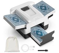 FarmNix Mélangeur de Cartes Automatique Électrique pour 1-2 Jeux - Batterie 2000mAh Rechargeable USB-C - Compatible Poker, Belote, UNO, Blackjack, Texas Hold'em