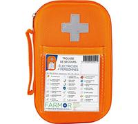 TROUSSE DE SECOURS ÉLECTRICIEN 4 PERSONNES EN PU ORANGE FLUO - FARMOR - TRO 2111 FLO