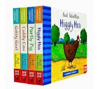 Farmyard Friends Series 4 Books Collection Set par Axel Scheffler (Higgly Hen, Portly Pig, Cuddly Cow & Gobbly Goat)