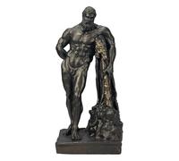 Farnese Hercules Heracles Grec Sculpture Musée en marbre moulé couleur bronze 33 cm