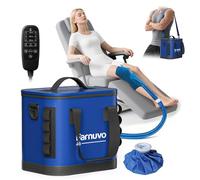 Farnuvo Machine de thérapie par le froid pour remplacement du genou - Machine à glace portable avec minuterie, refroidissement de 12 heures, 3 vitesses pour soulager les épaules et la douleur (bleu