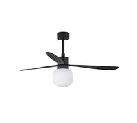 FARO Amelia Ventilateur de plafond noir à grande boule LED 20W 2700K, 6 vitesses