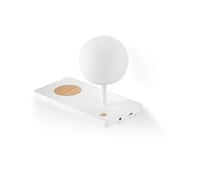 Faro Barcelona Applique NIKO GLASS 01014A gauche blanche