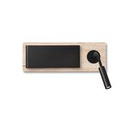 Faro Barcelona Applique MOOD RCT 1 lumière – noire et bois avec lecteur, GU10 11W
