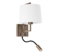 Faro Barcelona 20173-01 - FRAME Applique vieil or/blanc avec lecteur LED