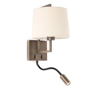 Faro Barcelona 20173-02- FRAME Lampe applique vieil or/beige avec lecteur LED