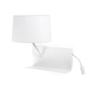 Faro Barcelona 28415 - HANDY USB A Applique blanche avec lecteur LED gauche