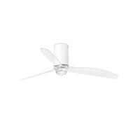 Faro Barcelona 32039-9- MINI TUBE FAN LED Ventilateur de plafond blanc mat/transparent avec moteur DC