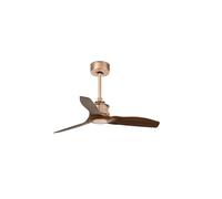 Faro Barcelona 33423 - JUST FAN Ventilateur de plafond cuivre et pâles en bois 81cm de CONILLAS