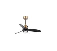 Faro Barcelona 33429-10- JUST FAN LED Ventilateur de plafond or vieilli/noir 81cm