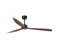 Faro Barcelona 33430 - JUST FAN Ventilateur de plafond noir mat/bois 178cm