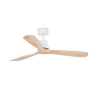 Faro Barcelona - Ventilateur de plafond BARCELONA 33561DC LANTAU L blanc/pin, moteur DC