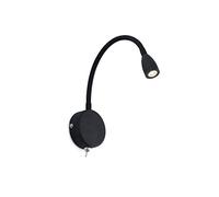 FARO BARCELONA 41020 Loke Lector Negro LED 3W 3000K, Métal, 15 W, Noir