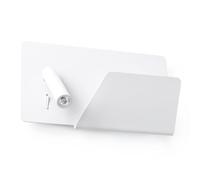 Faro Barcelona 62122 - SUAU USB A Applique blanche avec lecteur droite