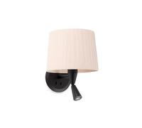 Faro Barcelona 64309-35 - SAMBA Lampe applique avec lecteur noire/enrubanné beige