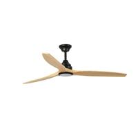 Faro Barcelona Ventilateur ALO L LED DC CCT réglable noir en bois
