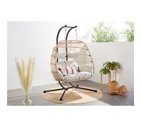 Faro fauteuil suspendu 2 places effet rotin