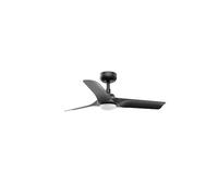 Faro Barcelona Ventilateur de plafond HEY petit DC à LED 6 vitesses Noir