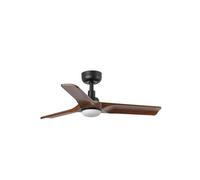 Faro HEYWOOD Petit ventilateur de plafond DC à LED blanc et bois clair, 6 vitesses