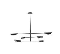 Faro LIGGERA Plafonnier suspendu à 6 bras multiples, noir mat