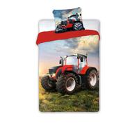 Faro Literie en coton 140x200 Tracteur 2471 rouge village Turbo taie d'oreiller 70x90