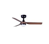 Faro Barcelona Ventilateur de plafond MINI Punt Small LED DC 6 vitesses - Noir bois foncé