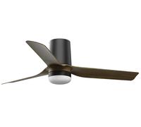 Faro Mini Punt Tub Noyer Ventilateur de plafond Télécommande Lumière LED Ø 90cm