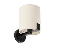 Faro NILA Applique avec abat-jour noir mat avec abat-jour blanc cassé