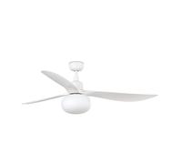 FARO Outwood Grand ventilateur de plafond à 3 pales Blanc mat avec lumière 1 x E27 IP44