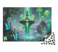 Faro, Puzzle 1000 Piezas Adultos, Rompecabezas DIY, Técnico, Soñador, Adorable, Olas Rompiendo La Costa, Animales Planeando en El Cielo, Símbolo Del Guardañón Solitario, Amanecer Con Nueva Vida
