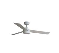 Faro RUDDER Petit ventilateur de plafond DC à LED blanc et frêne, 6 vitesses