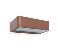 TAKUA-Applique murale d'extérieur LED Aluminium/Verre L20cm Marron