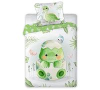 FARO Tekstylia Parure de lit pour bébé - 100 x 135 cm - 100% Coton - avec Label Oeko-Tex (Dino)