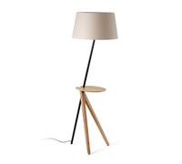 Lampadaire - FARO - TREEWOOD - Frêne - Abat-jour beige - Style scandinave moderne