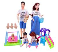 Faroby 1 Ensemble de poupée Enceinte de 12 Pouces, articulations Mobiles avec bébé dans Le Ventre, pour Maison poupée Filles