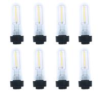 Faroby Ampoule solaire de remplacement, Filament LED en plastique transparent 3V, blanc chaud, 8 pièces