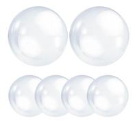 Faroby Ballons de Plage Transparents, 6 pièces, Ballon Gonflable de 16 Pouces, Ballon Gonflable géant en PVC pour fête d'été à la Piscine