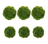 Faroby Boules de Mousse Verte Boules de Mousse végétale simulées Couleur vive Bricolage topiaire décoratif, 3.9 et 4.7 Pouces, 6 pièces