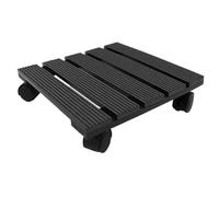 Faroby Caddie à Plantes avec Roues, Support à Plantes Roulant en Bois Robuste de 12x12 Pouces avec Roues verrouillables 360 ° pour Pot de Fleur intérieur et extérieur, Support avec