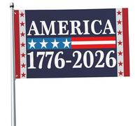 Faroby Drapeau américain du 250e Anniversaire, 3 x 5 Pieds, Drapeau de l'Amérique 250, Anniversaire américain pour l'extérieur et 'intérieur, Drapeaux patriotiques avec 2 œillets en Laiton
