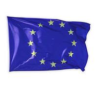 Faroby Drapeau de l'UE en Polyester à Double Couture 0, 9 x 1, 5 m - Bannière Nationale de l'Union européenne pour décoration intérieure et extérieure