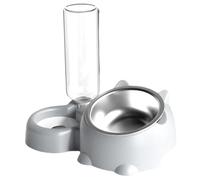 Faroby Ensemble de Bols de Nourriture et d'eau pour Chats, Ensemble distributeurs surélevés adaptés aux Moustaches, Bols Amovibles pour Animaux Compagnie pour Chats