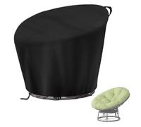 Faroby Housse de Coussin de Chaise Papasan, Housse Chaise Patio imperméable et résistante aux UV, Noire (47, 24x18, 11x35, 04 Pouces), Coussin papasan