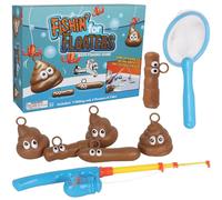Faroby Jeu de pêche pour flotteurs, 1 Ensemble de Jeu Merde Mignon Dessin animé, Jouet pêche interactif Parent-Enfant pour Enfants 3 Ans et Plus