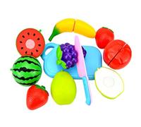 Faroby Jouet de Jeu pour Couper des Aliments, Ensemble de Fruits et légumes, Jouets éducatifs Cuisine en Plastique, 8 pièces pour Enfants